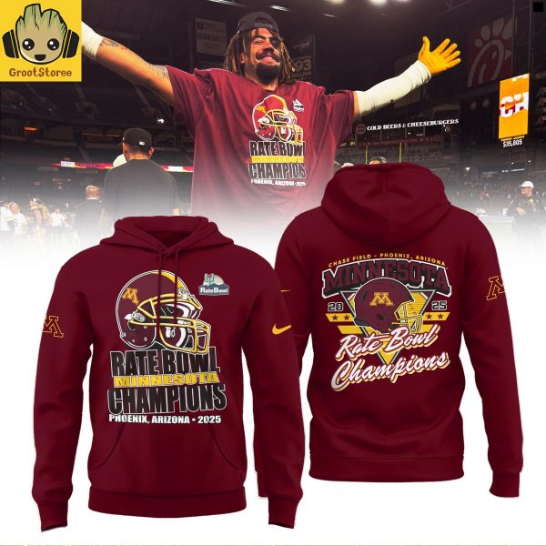 Minnesota Golden Gophers Rate Bowl Champions 2025 Hoodie Shirt