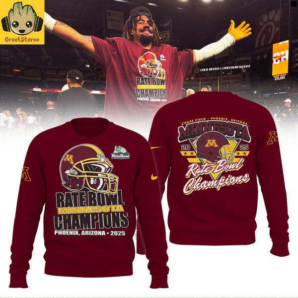 Minnesota Golden Gophers Rate Bowl Champions 2025 Hoodie Shirt
