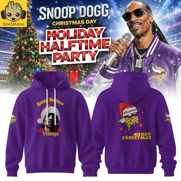 Minnesota Vikings x Snoop Dogg Christmas Day Holiday Halftime Party Hoodie