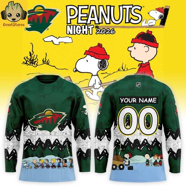 Minnesota Wild x Peanuts Night 2026 Personalized Hockey Jersey