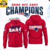 New England Patriots 2025 AFC East Division Champions Navy Hoodie Shirt