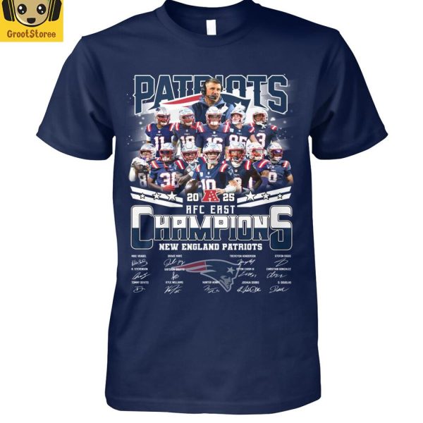 New England Patriots AFC East Division Champions 2025 T-Shirt