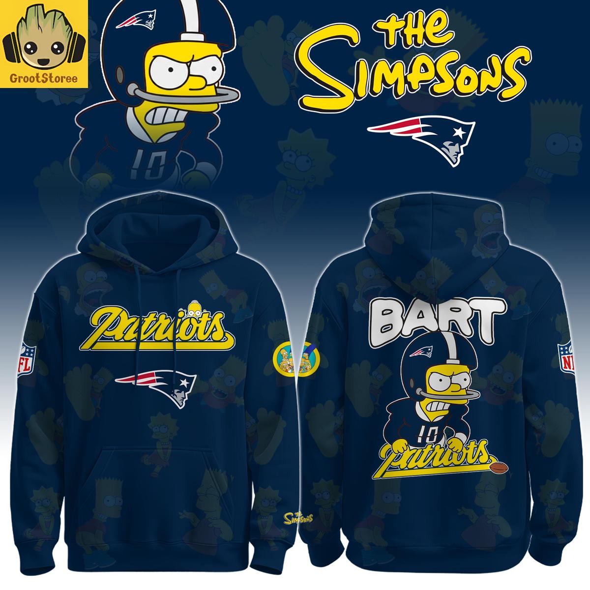 New England Patriots x The Simpson 2025 Hoodie New England Patriots x The Simpson 2025 Hoodie