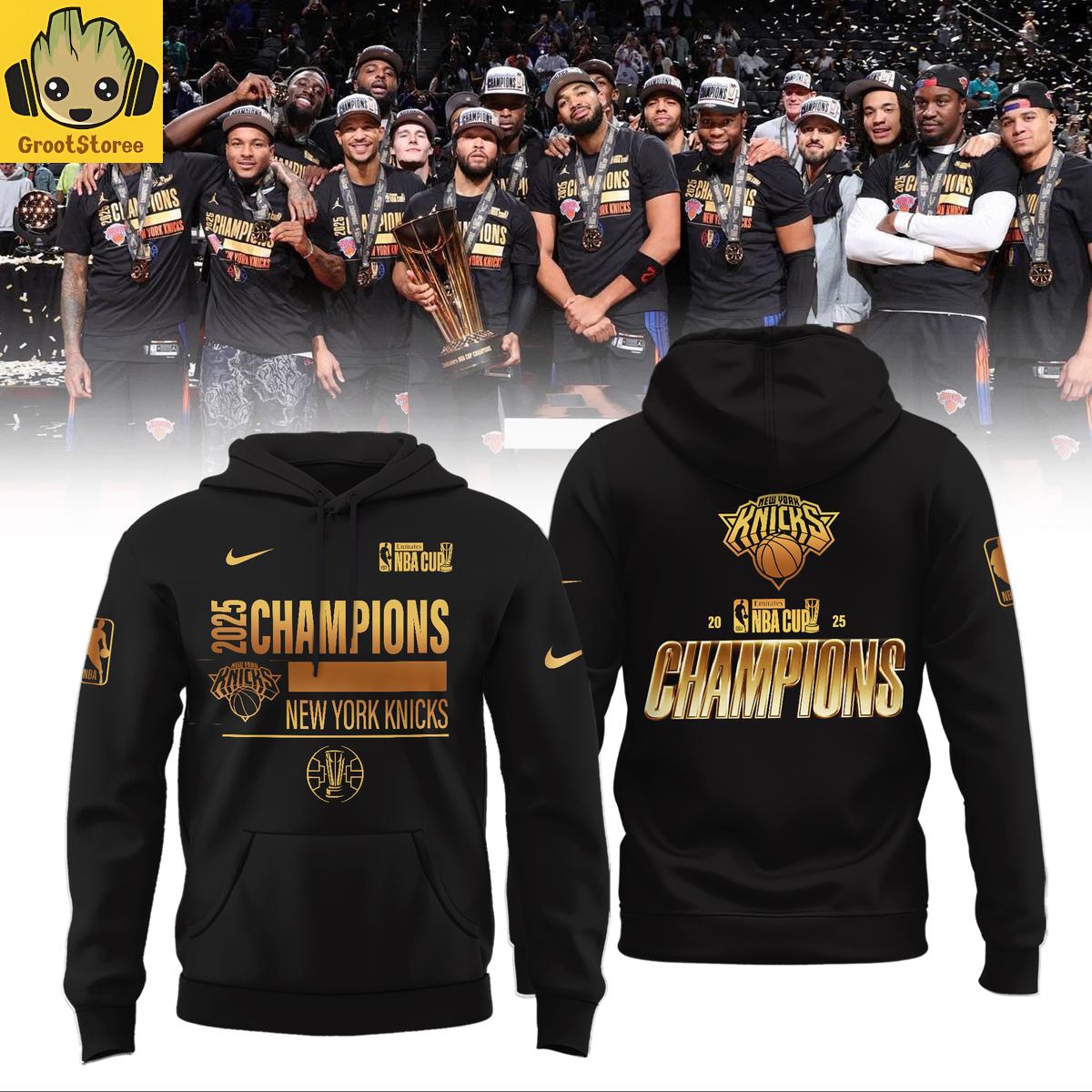 New York Knicks NBA Cup Champions 2025 Hoodie T-Shirt New York Knicks NBA Cup Champions 2025 Hoodie T-Shirt
