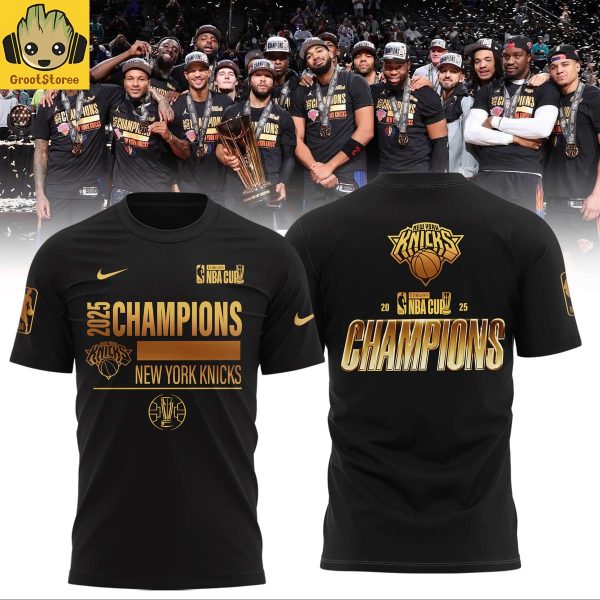 New York Knicks NBA Cup Champions 2025 Hoodie T Shirt