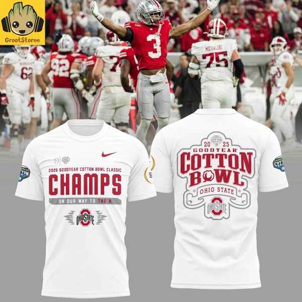 Ohio State Buckeyes 2026 Goodyear Cotton Bowl Champions Hoodie T Shirt