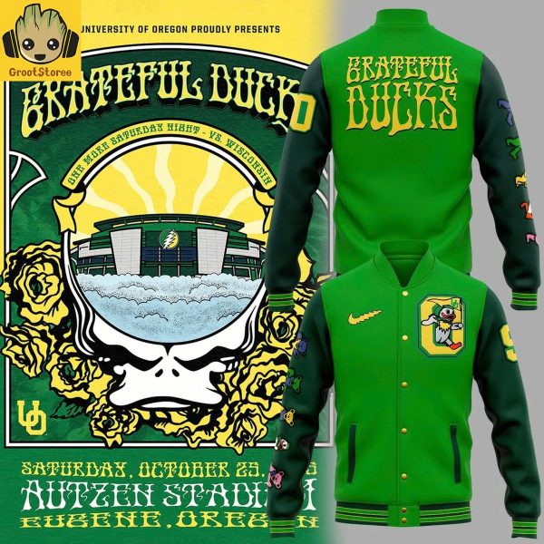 Oregon Duck x Grateful Dead 2025 Baseball Jacket