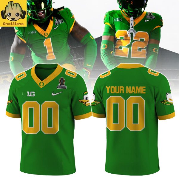 Oregon Ducks NCAA Playoff 1st Round 2025 Personalized Football Jersey
