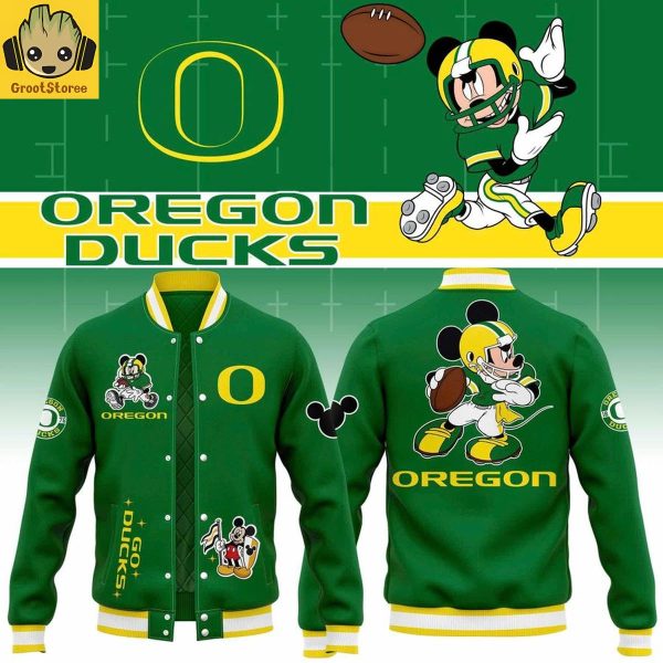 Oregon Ducks x Mickey Mouse 2025 Baseball Jacket