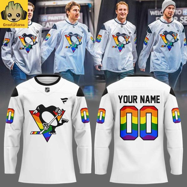 Pittsburgh Penguins Pride Game Personalized Hockey Jersey