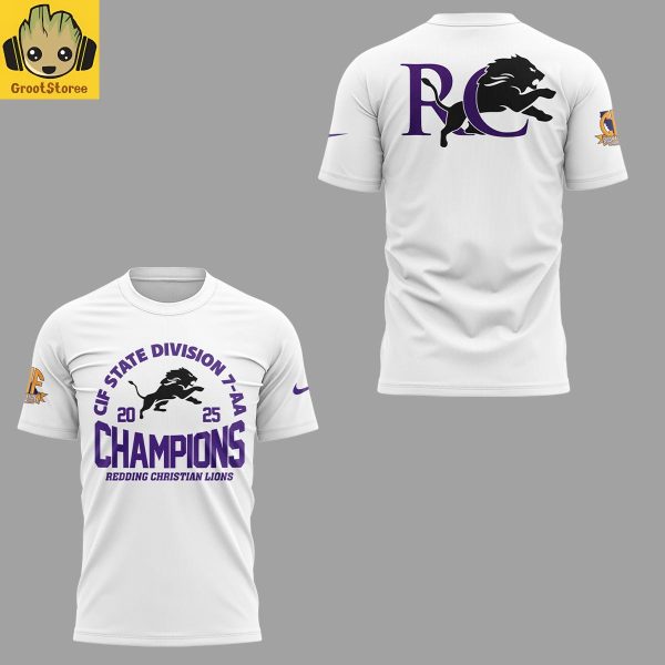 Redding Christian Lions CIF State Division 7 AA Champions 2025 Hoodie T Shirt