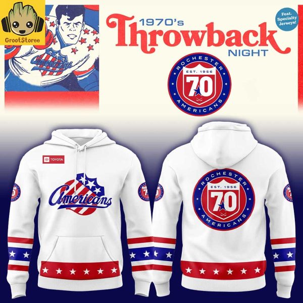Rochester Americans 70th Anniversary Throwback Night 2025 Hoodie