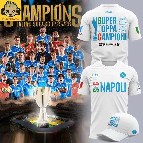 SSC Napoli Supercoppa Italiana Champions 2025 Hoodie T Shirt