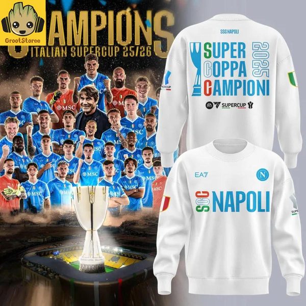 SSC Napoli Supercoppa Italiana Champions 2025 Hoodie T Shirt