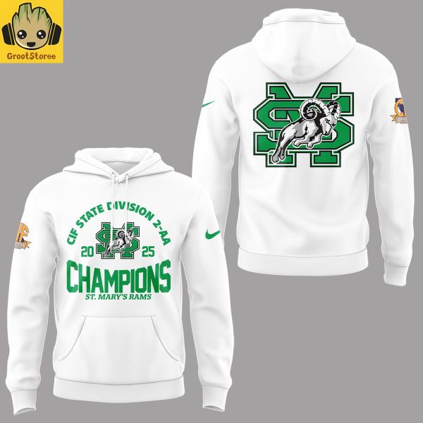 Saint Marys Ram CIF State Division 2 AA Champions 2025 Hoodie T Shirt