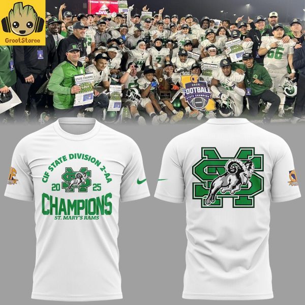 Saint Marys Ram CIF State Division 2 AA Champions 2025 Hoodie T Shirt