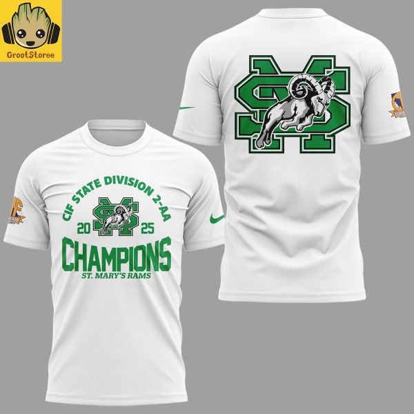 Saint Marys Ram CIF State Division 2 AA Champions 2025 Hoodie T Shirt