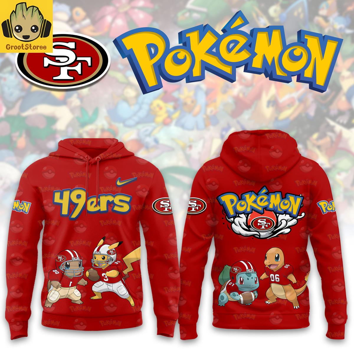 San Francisco 49ers x Pokemon Hoodie San Francisco 49ers x Pokemon Hoodie