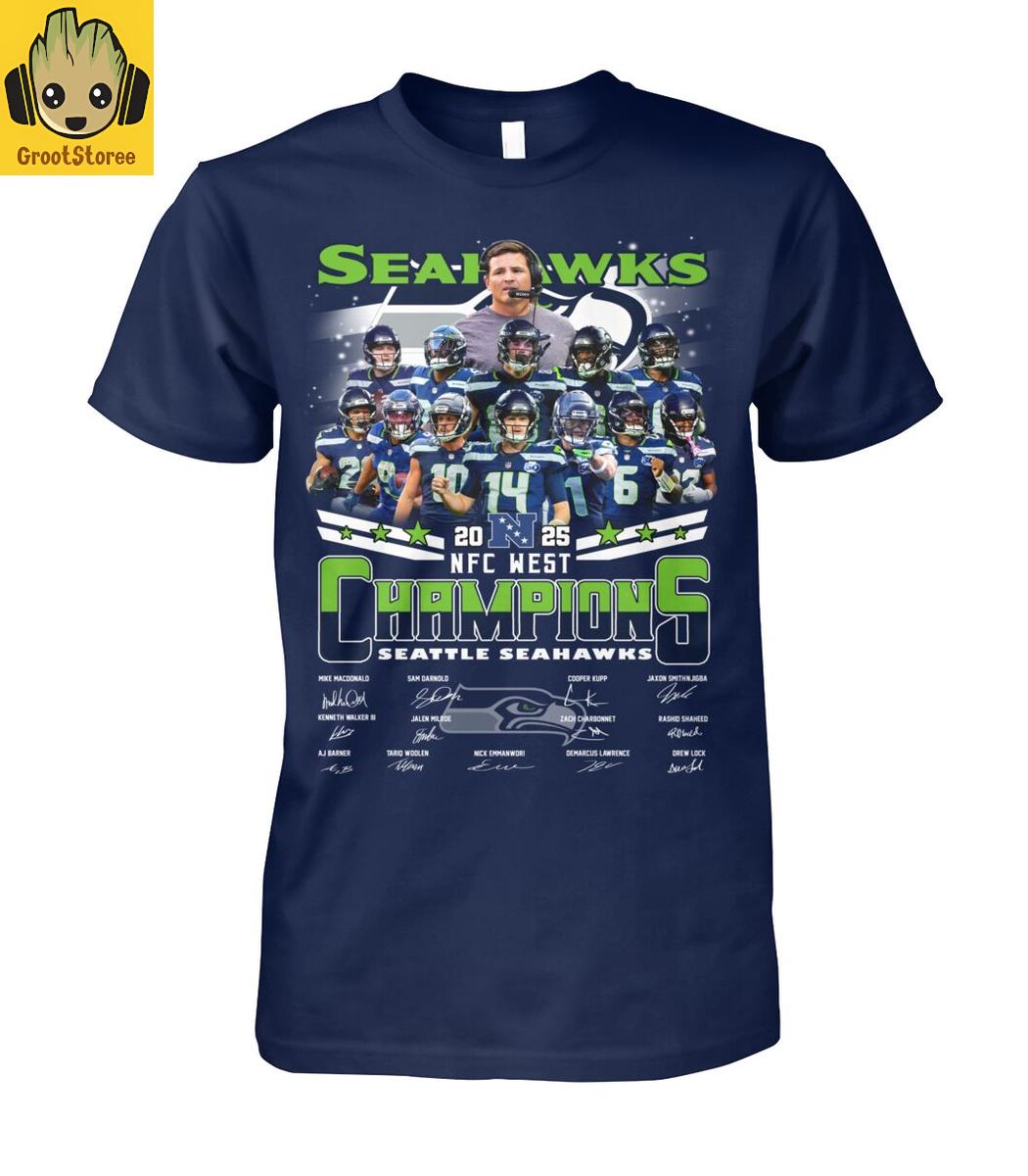 Seattle Seahawks NFC West Champions 2025 T-Shirt Seattle Seahawks NFC West Champions 2025 T-Shirt