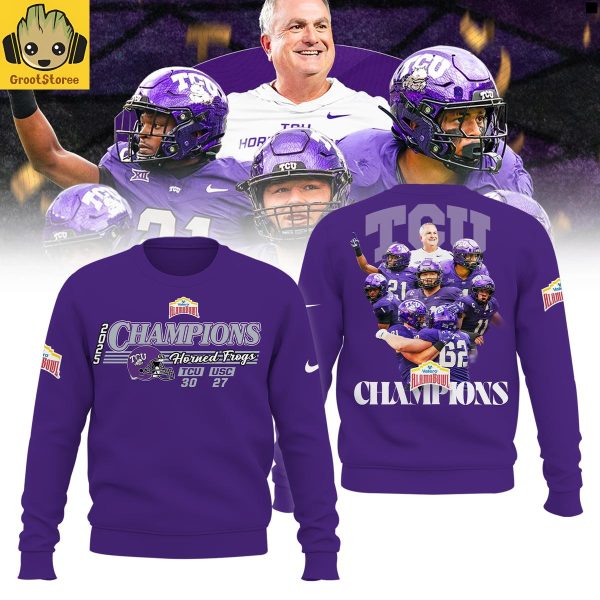 TCU Horned Frogs Valero Alamo Bowl Champions 2025 Hoodie Shirt