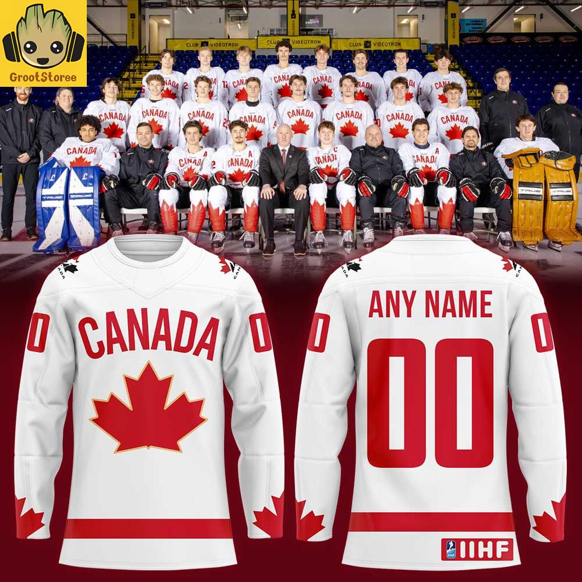 Team Canada West Canadian Junior Personalized Hockey Jersey Team Canada West Canadian Junior Personalized Hockey Jersey