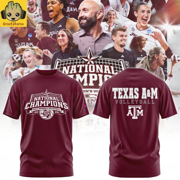 Texas A&M Aggies 2025 Womens Volleyball National Champions Hoodie T Shirt