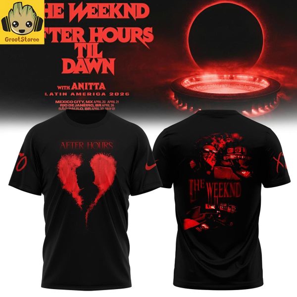 The Weeknd After Hours Til Dawn Latin America 2026 Tour Shirt