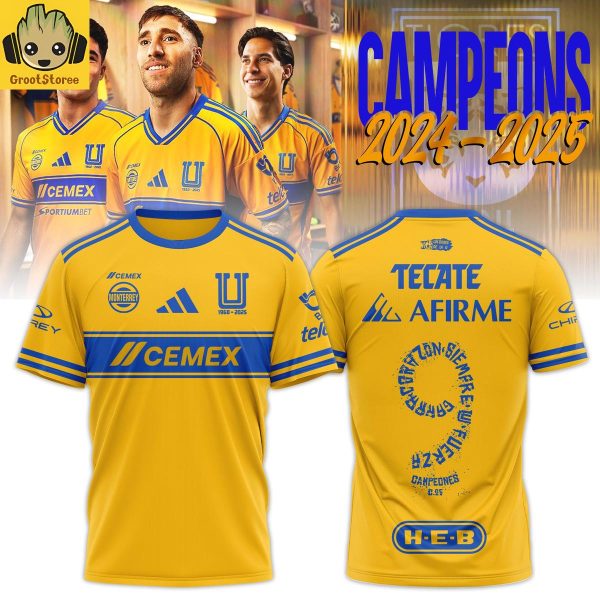Tigres UANL Champions Liga MX 2025 Hoodie T Shirt