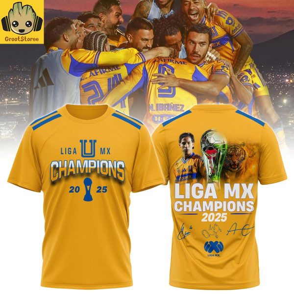 Tigres UANL Liga MX Champions 2025 Hoodie T Shirt