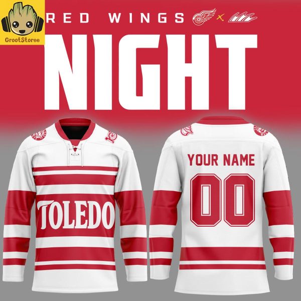 Toledo Walleye Red Wings Affiliation Night Personalized Hockey Jersey