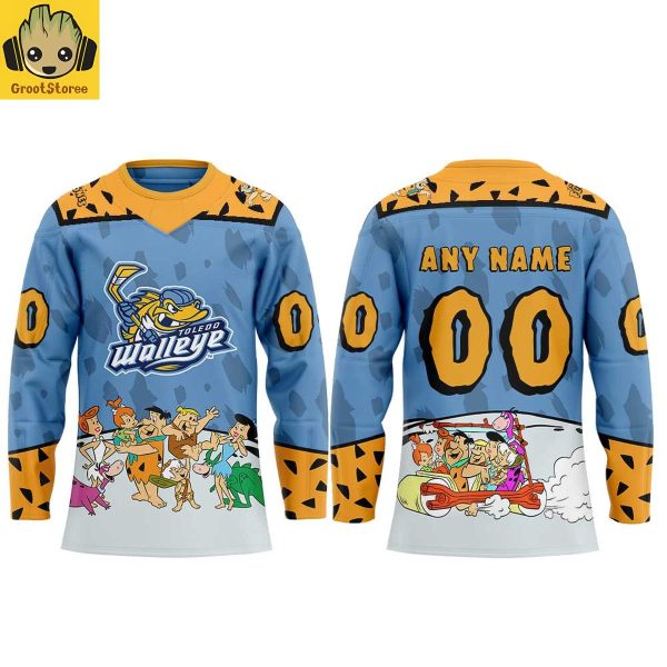 Toledo Walleye x The Flintstone Night 2026 Personalized Hockey Jersey