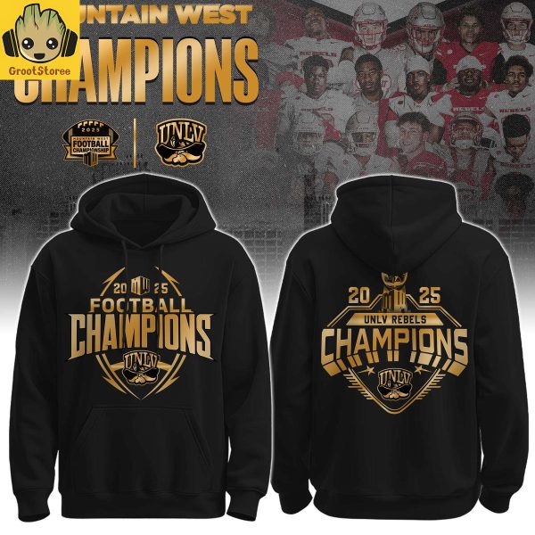 UNLV Rebels Mountain West Champions 2025 Hoodie