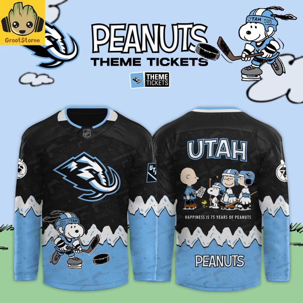 Utah Mammoth x Peanuts 75th Anniversary 2025 Hockey Jersey