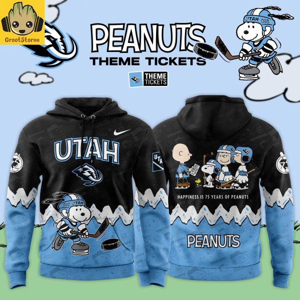 Utah Mammoth x Peanuts 75th Anniversary 2025 Hoodie
