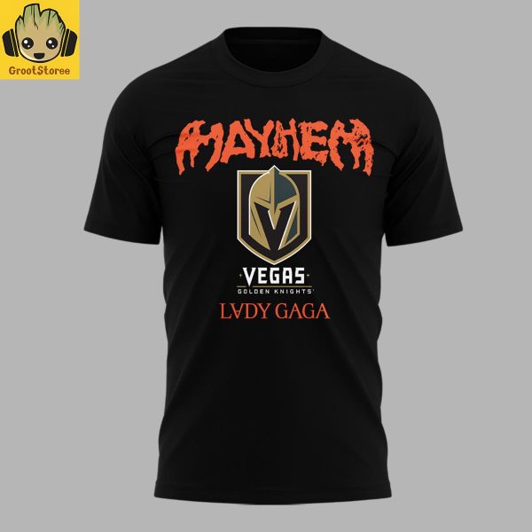 Vegas Gold Knights x Lady Gaga The Mayhem Ball Tour 2025 T Shirt