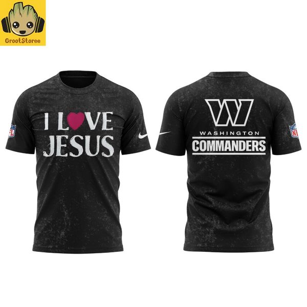 Washington Commanders I Love Jesus Jesus Won 2025 Hoodie T Shirt
