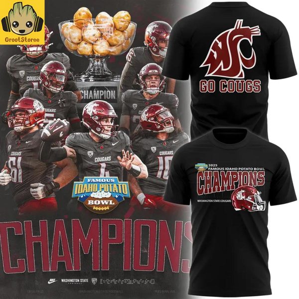 Washington State Cougars Famous Idaho Potato Bowl Champions 2025 Hoodie T Shirt