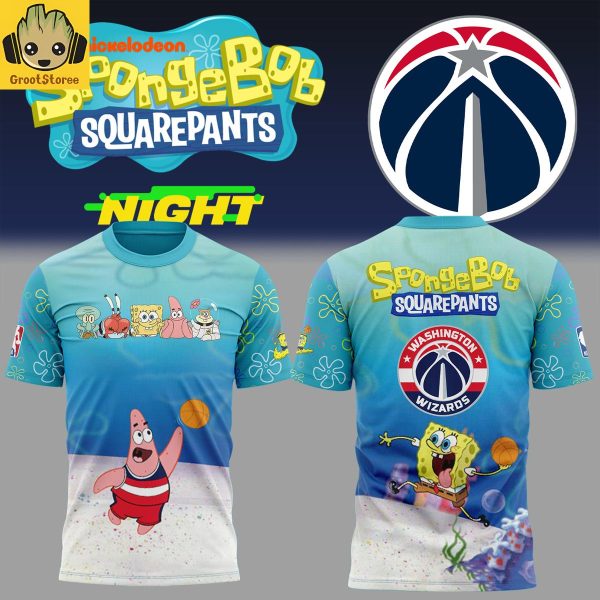 Washington Wizards x SpongeBob Night 2025 Hoodie T Shirt