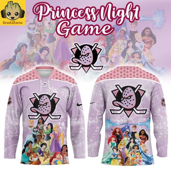 Anaheim Ducks Disney Princess Night Game 2026 Hockey Jersey