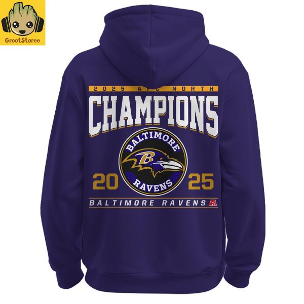 Baltimore Ravens 2025 AFC North Division Champions Hoodie Shirt