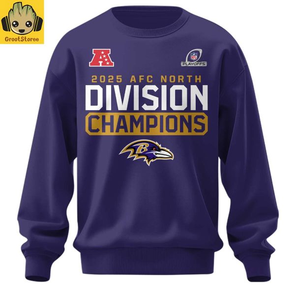 Baltimore Ravens 2025 AFC North Division Champions Hoodie Shirt