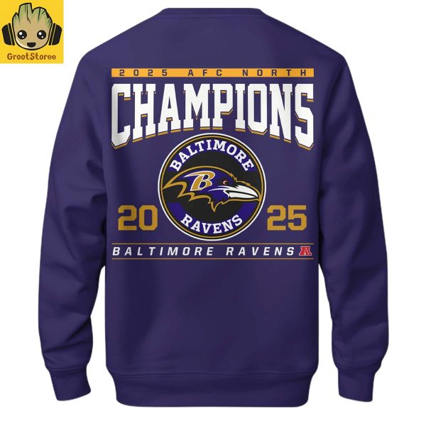 Baltimore Ravens 2025 AFC North Division Champions Hoodie Shirt