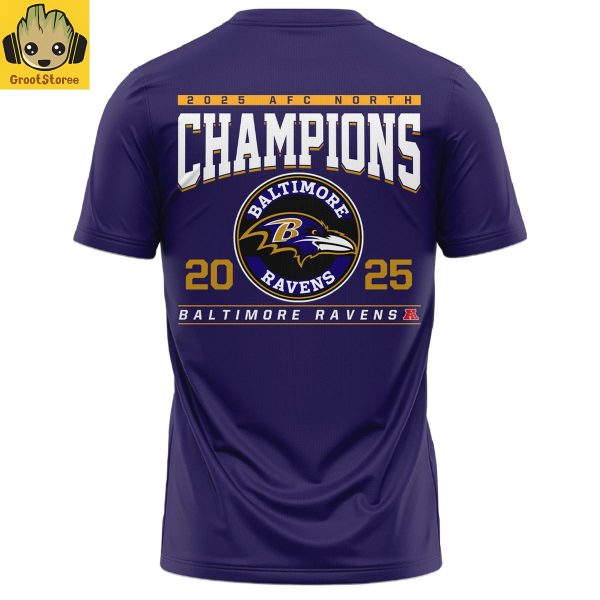 Baltimore Ravens 2025 AFC North Division Champions Hoodie Shirt