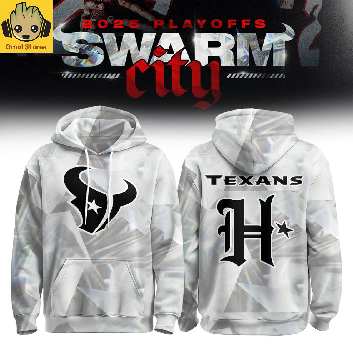 Houston Texans Playoff Swarm City Diamond Pattern Hoodie Shirt Houston Texans Playoff Swarm City Diamond Pattern Hoodie Shirt