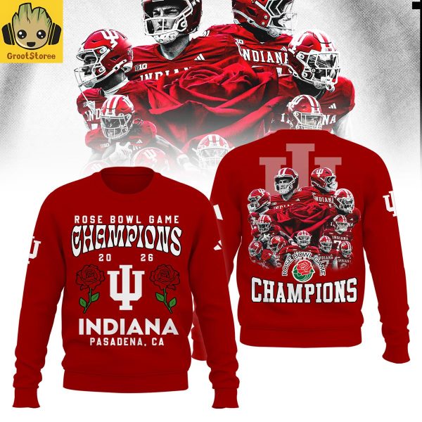 Indiana Hoosiers 2026 Rose Bowl Champions Locker Room Hoodie Shirt