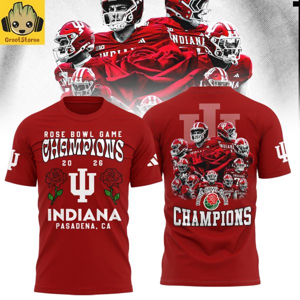 Indiana Hoosiers 2026 Rose Bowl Champions Locker Room Hoodie Shirt