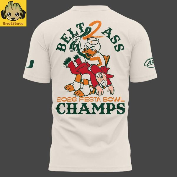 Miami Hurricanes Fiesta Bowl Champions 2026 B2A Beige Hoodie