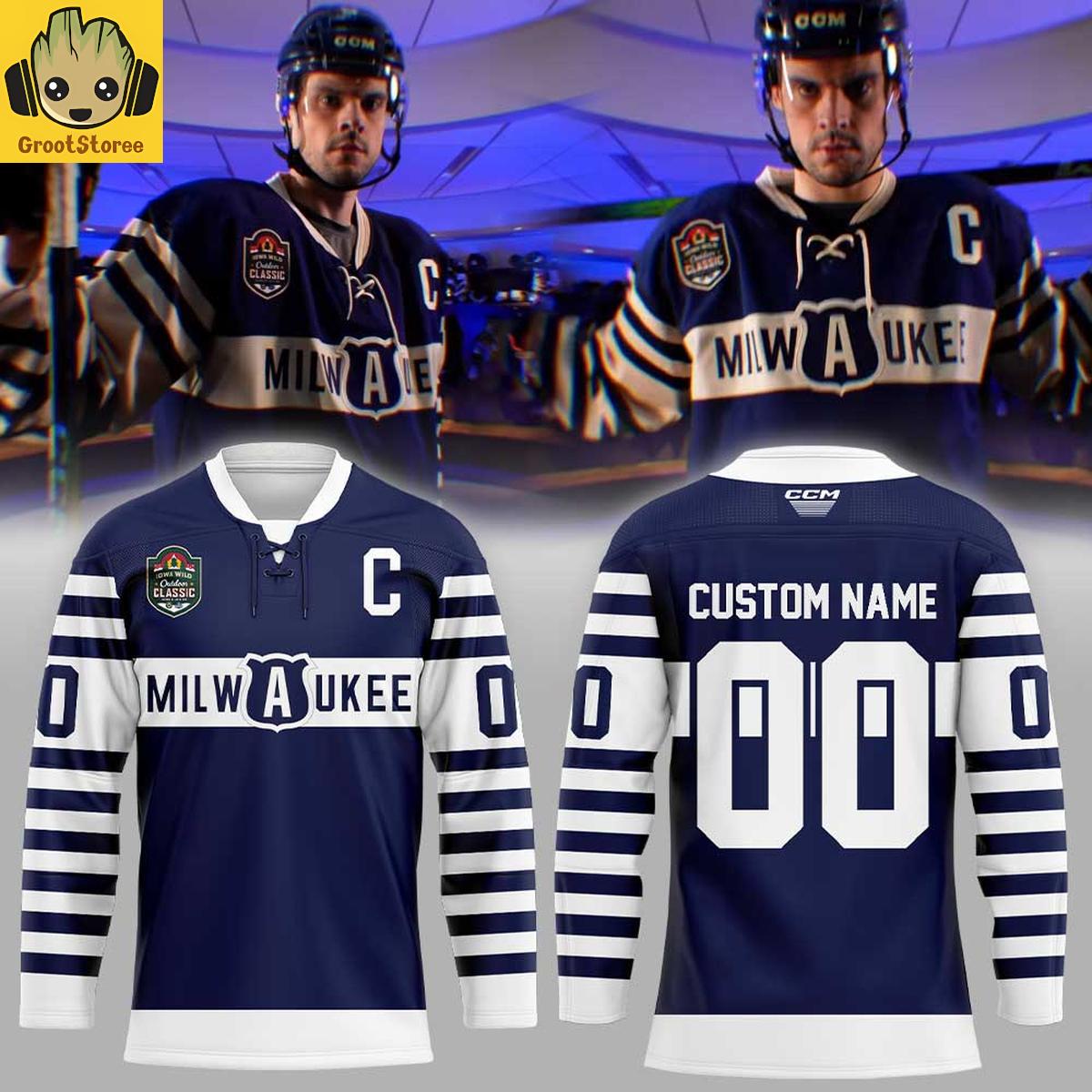 Milwaukee Admirals x Hockey Day Minnesota 2026 Personalized Hockey Jersey Milwaukee Admirals x Hockey Day Minnesota 2026 Personalized Hockey Jersey