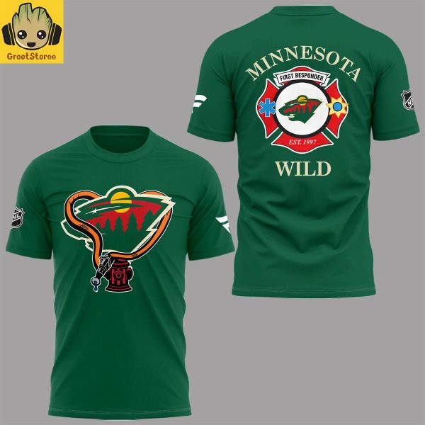 Minnesota Wild x First Responders Night 2026 Green Hoodie Shirt