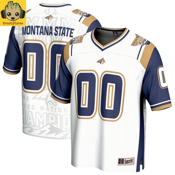 Montana State Bobcats NCAA Champions 2025 Personalized Football Jersey
